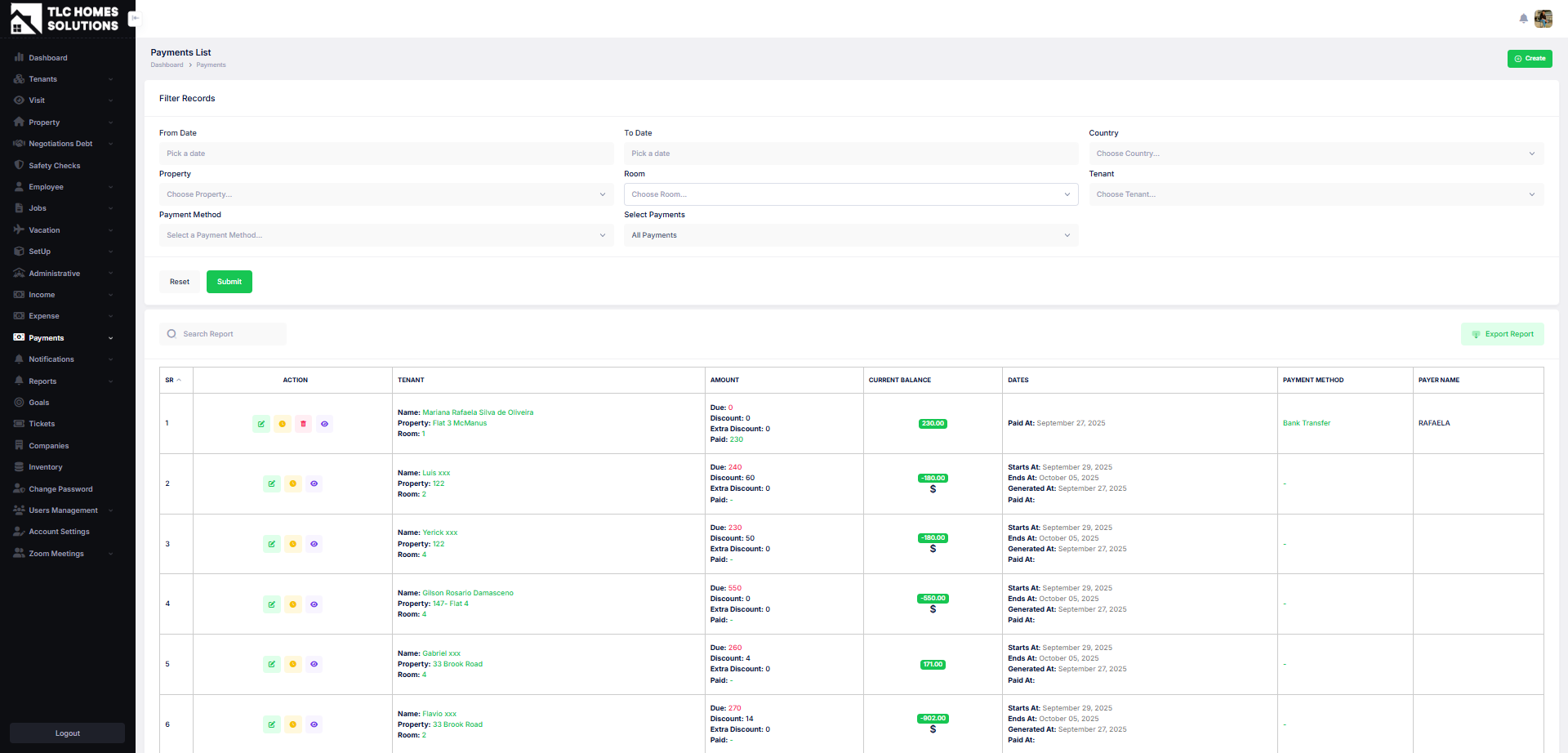 TLC Home Solution Payments